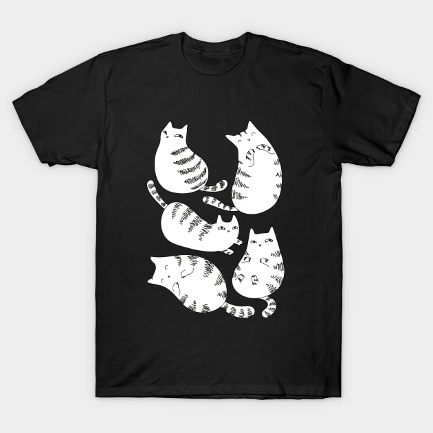 Fat Cats T-Shirt by natelledrawsstuff